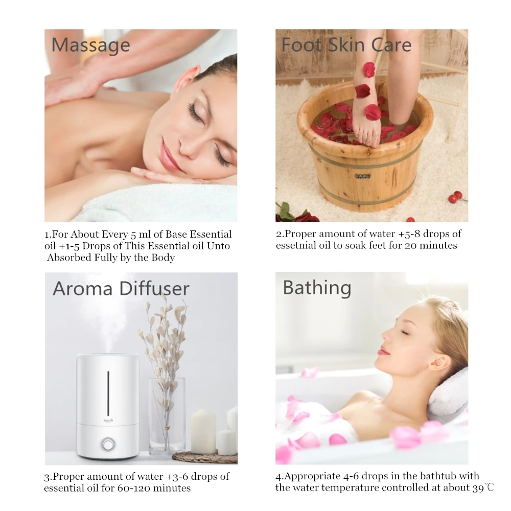 100ML Sandalwood Pure Natural Essential Oil Diffuser Lavender Jasmine Eucalyptus Frankincense Mint Orange Lemon Ylang Aroma Oil - Image 5