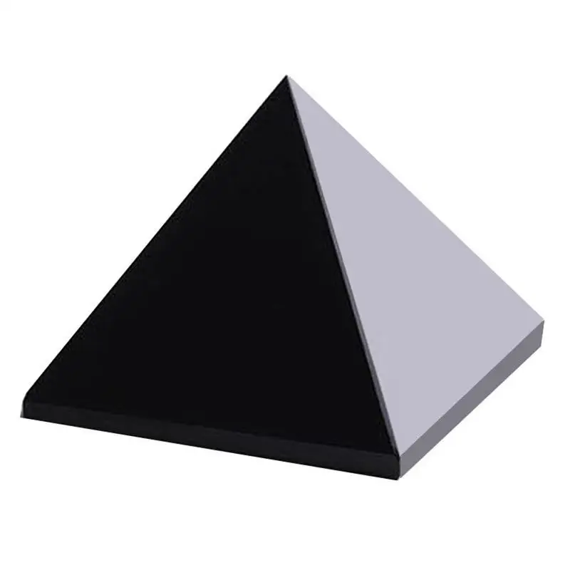 Natural Crystal Schungite Black Shungite Pyramid Tower Energy Quartz Reiki Stones For Healing Fengshui Meditation Decoration - Image 5