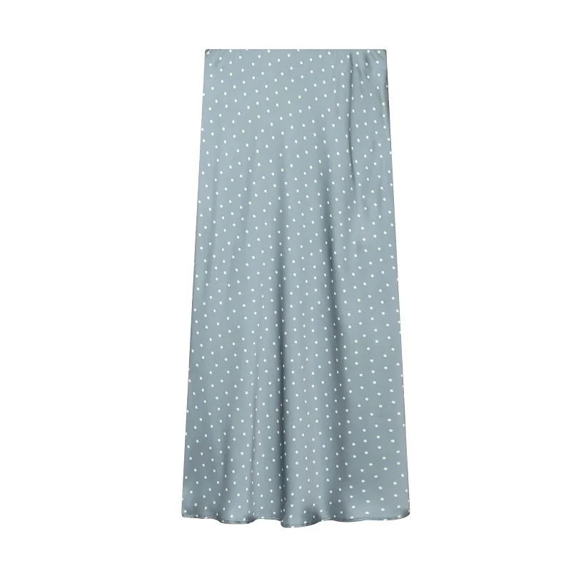 High Waist Satin Long Skirts - Image 7