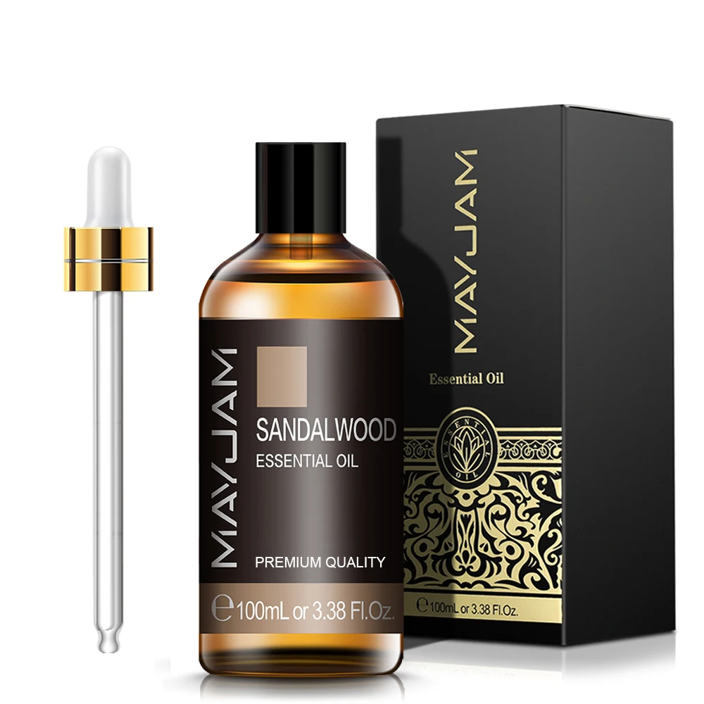 100ML Sandalwood Pure Natural Essential Oil Diffuser Lavender Jasmine Eucalyptus Frankincense Mint Orange Lemon Ylang Aroma Oil - Image 2