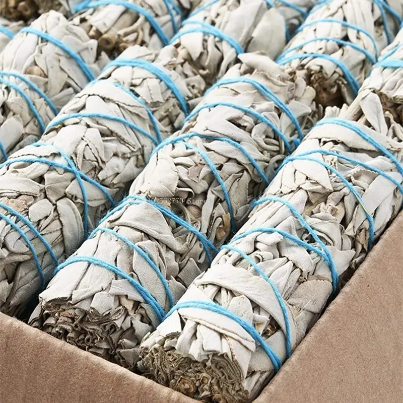 10 Cm White Sage Bundle California Incense Sticks Natural Plant Aromatherapy DIY Burning Aromatherapy Cleaning Soothing Bundle - Image 5