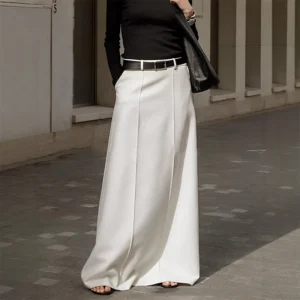 High Waist Casual Long Skirt