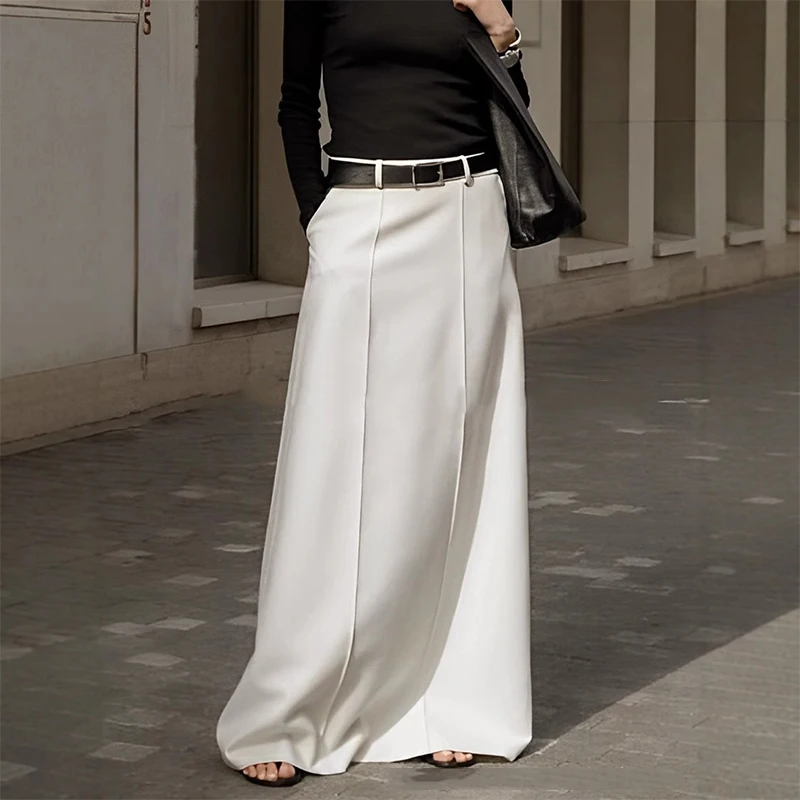 High Waist Casual Long Skirt