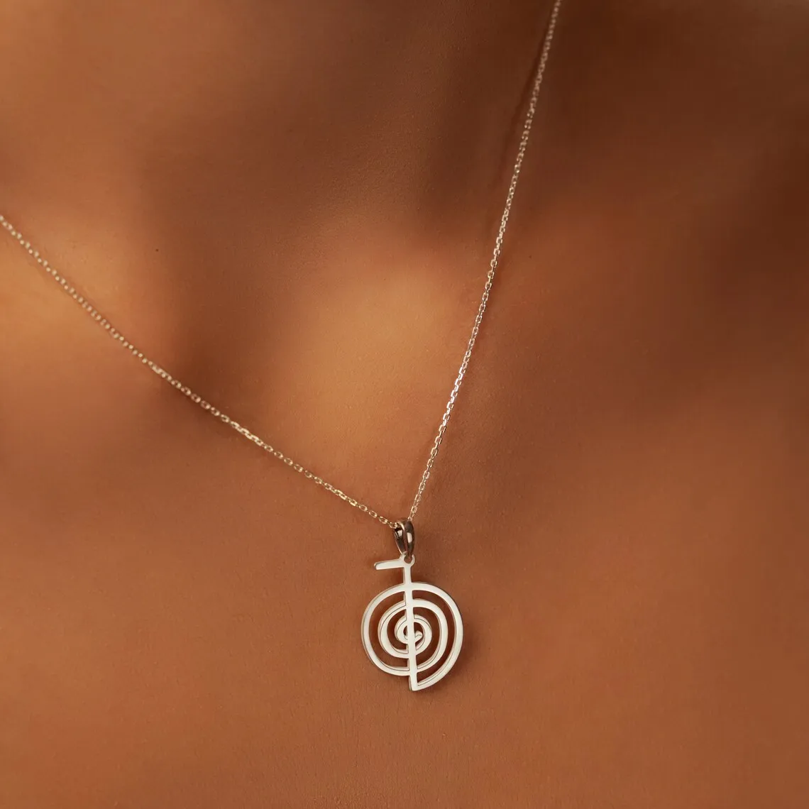 Stainless Steel Cho Ku Rei Pendant Necklace Reiki Protection Healing - Image 5