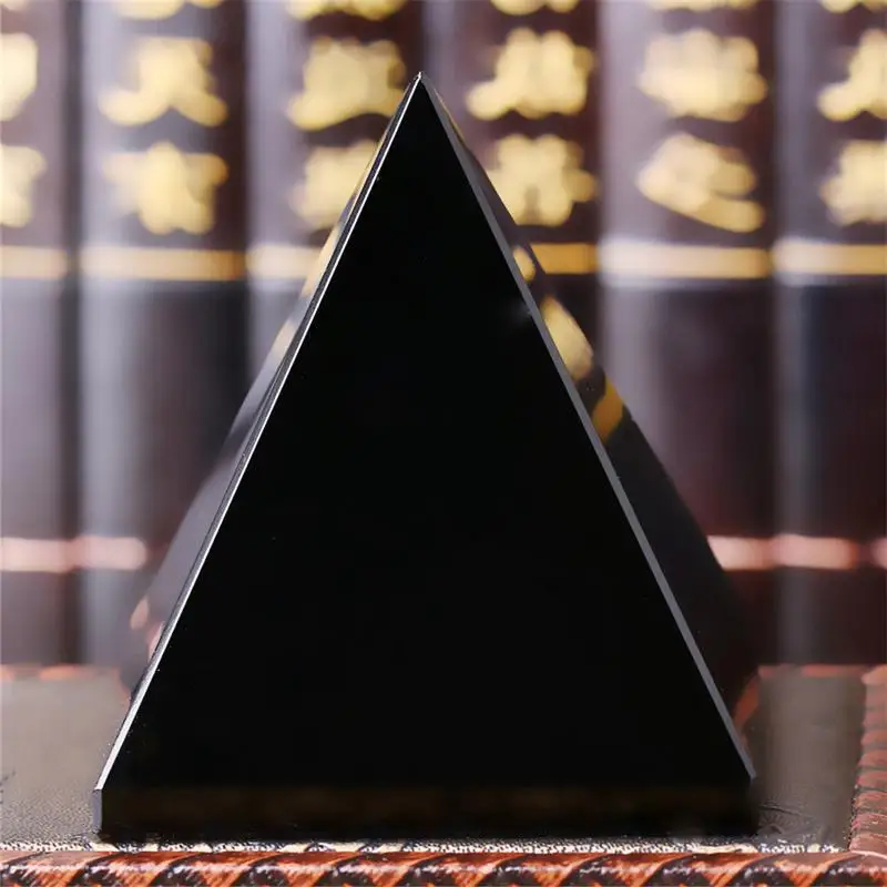 Natural Crystal Schungite Black Shungite Pyramid Tower Energy Quartz Reiki Stones For Healing Fengshui Meditation Decoration - Image 2