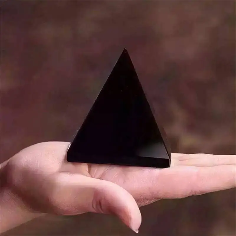 Natural Crystal Schungite Black Shungite Pyramid Tower Energy Quartz Reiki Stones For Healing Fengshui Meditation Decoration - Image 4