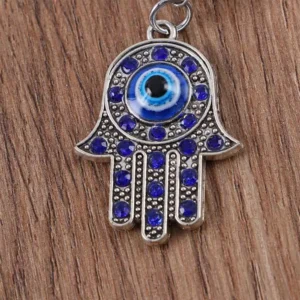 Good Luck Amulet Key Holder Car Keyrings Protection Charm Hamsa Keychain Fatima Hand Evil Eye