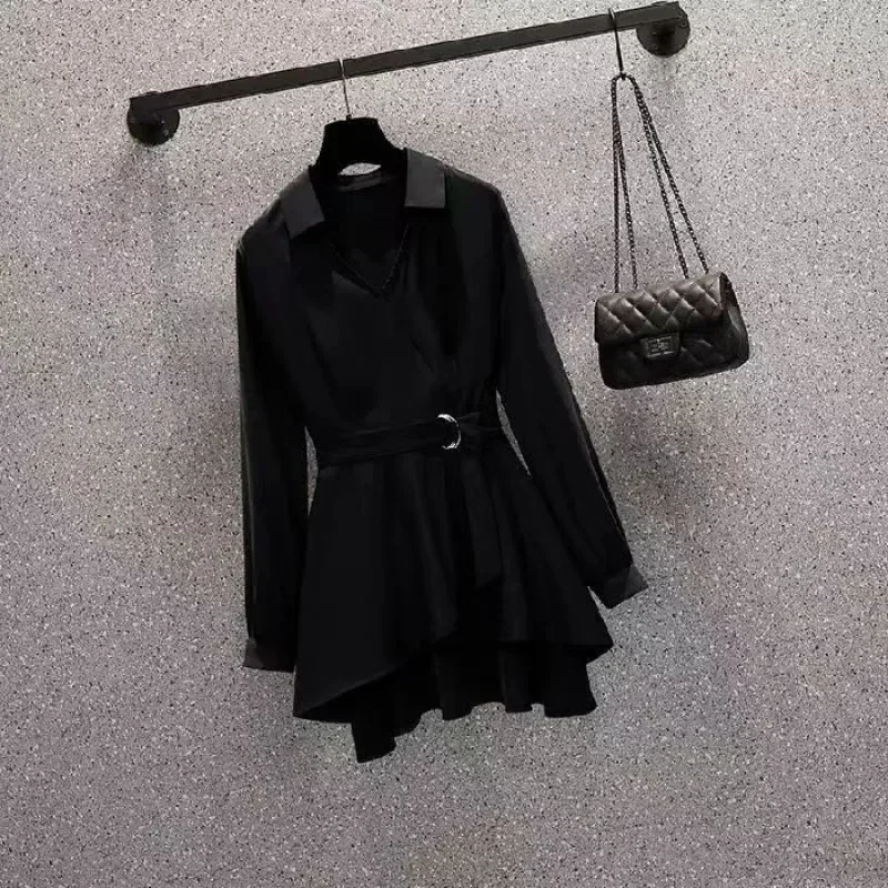 Women's Long Sleeve Shirt Casual Elegant Work Slim Fit - Image 6