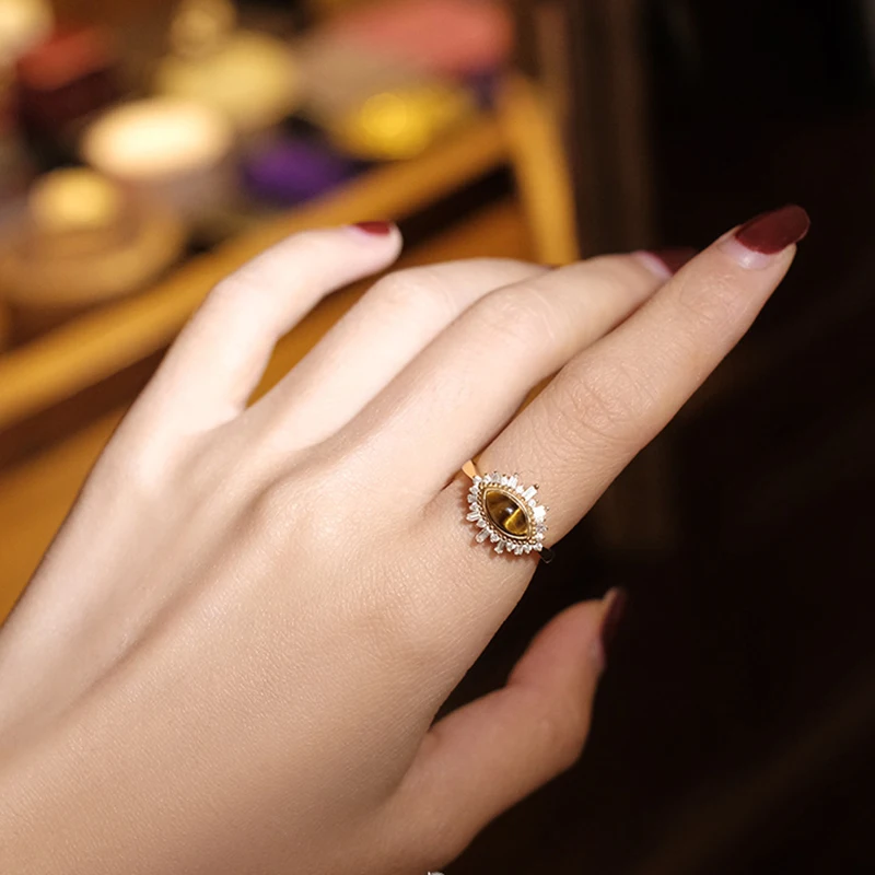 Sterling Silver Tiger Eye Stone Ring - Image 4