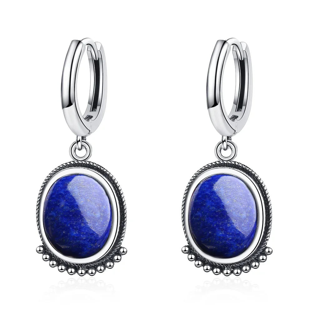 Fine Silver Natural Tiger Eye Earring Elegant Labradorite Moonstone - Image 12