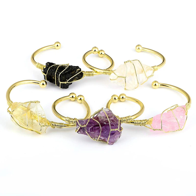 Irregular Citrine Handmade Stone Healing Crystal Bracelet - Image 4