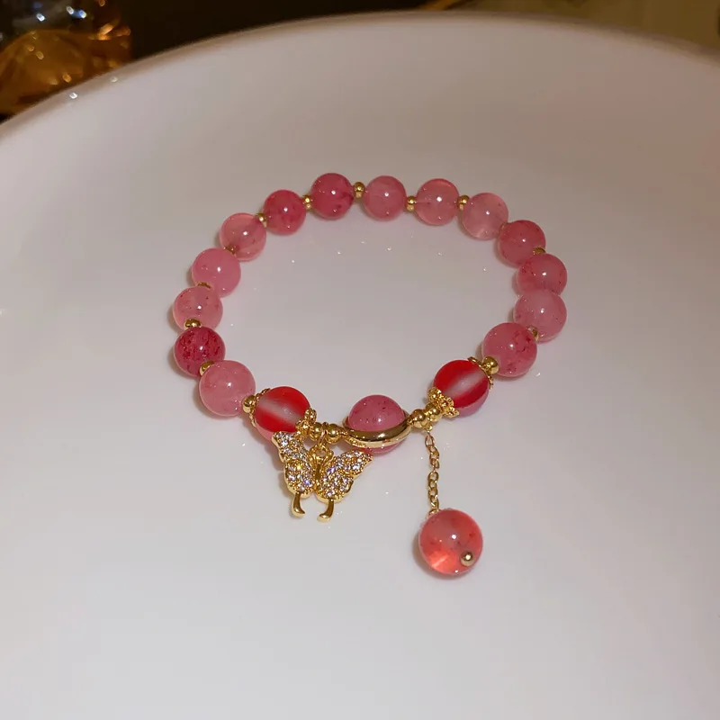 Pink Crystal Natural Stone Bracelet Reiki Energy Strand Bracelets Bangles For Women Prayer Blessing Health Wristband Jewelry - Image 12