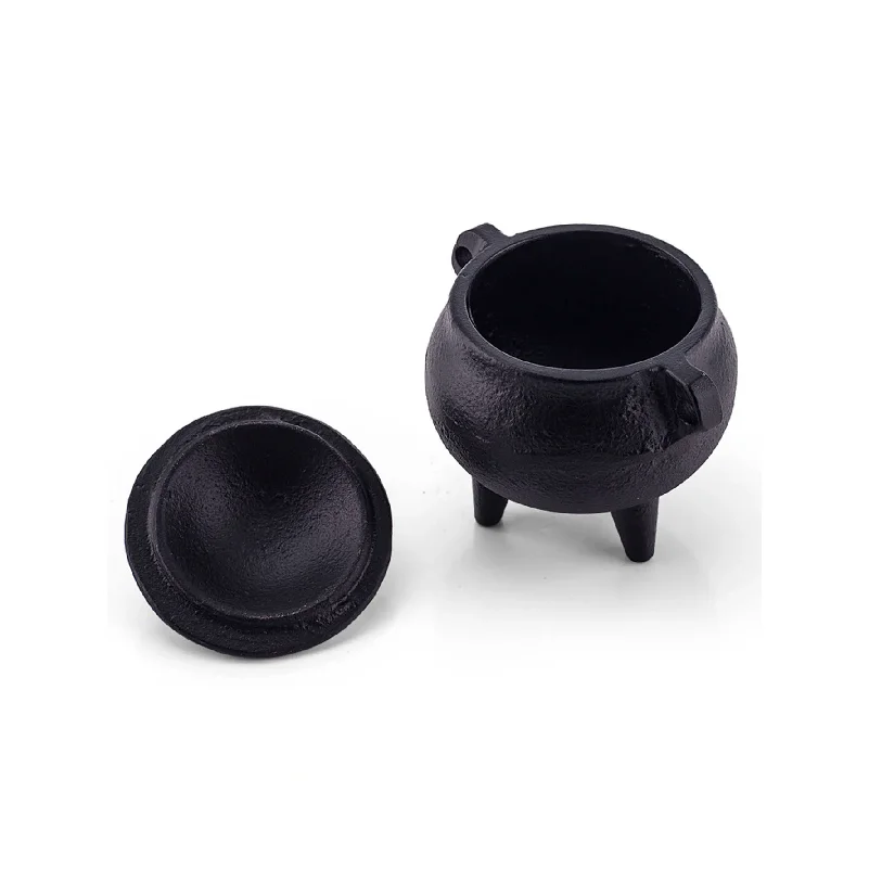 Cast iron incense burner with lid, yoga meditation purification incense burner, desktop decoration ornament, incense holder - Image 4