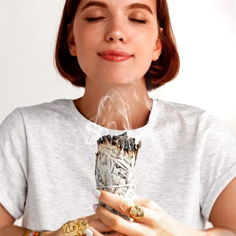 100% Natural Incense White Sage Bundle Smudge Sticks Home Purification Pure Leaf Meditation Portable Energy Cleansing Bundles - Image 4