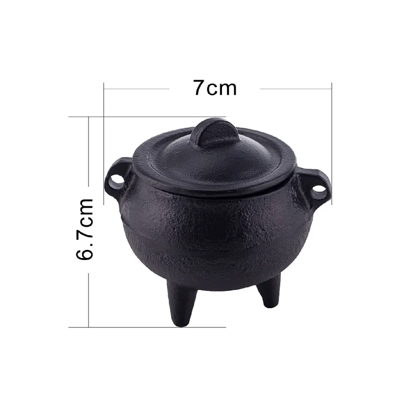 Cast iron incense burner with lid, yoga meditation purification incense burner, desktop decoration ornament, incense holder - Image 5