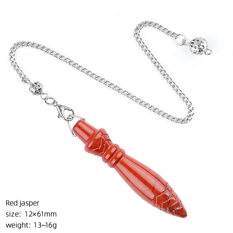 Natural Healing Crystal Quartz Reiki Pendulos 7 Chakra Stone Scepter Pendulum Pendant for Dowsing Amulet Spiritual Divination - Image 7
