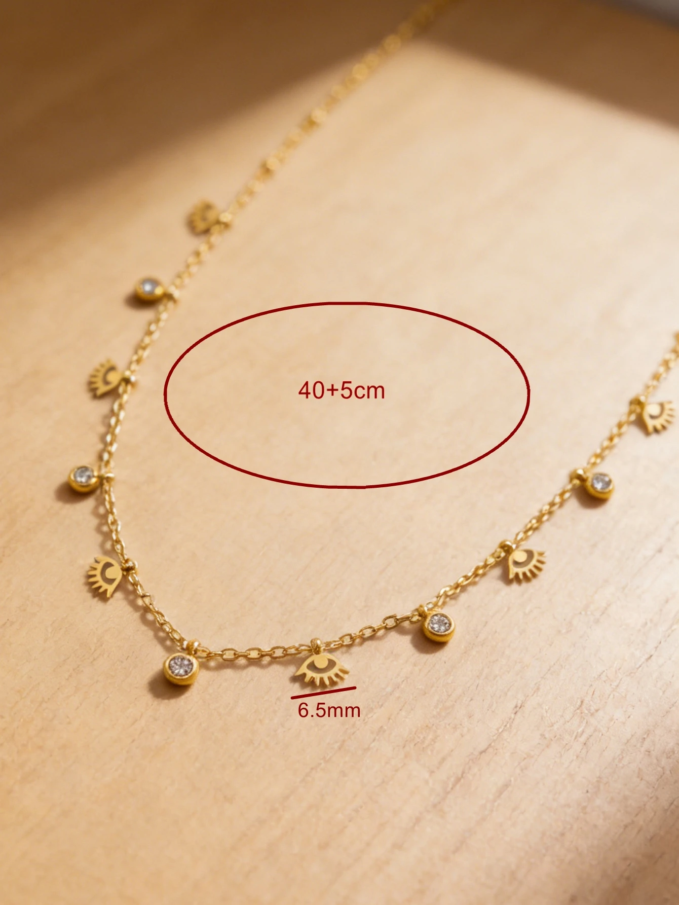 Protection Amulet Elegant Stainless Steel Evil Eye Necklace Ziron Necklace - Image 4