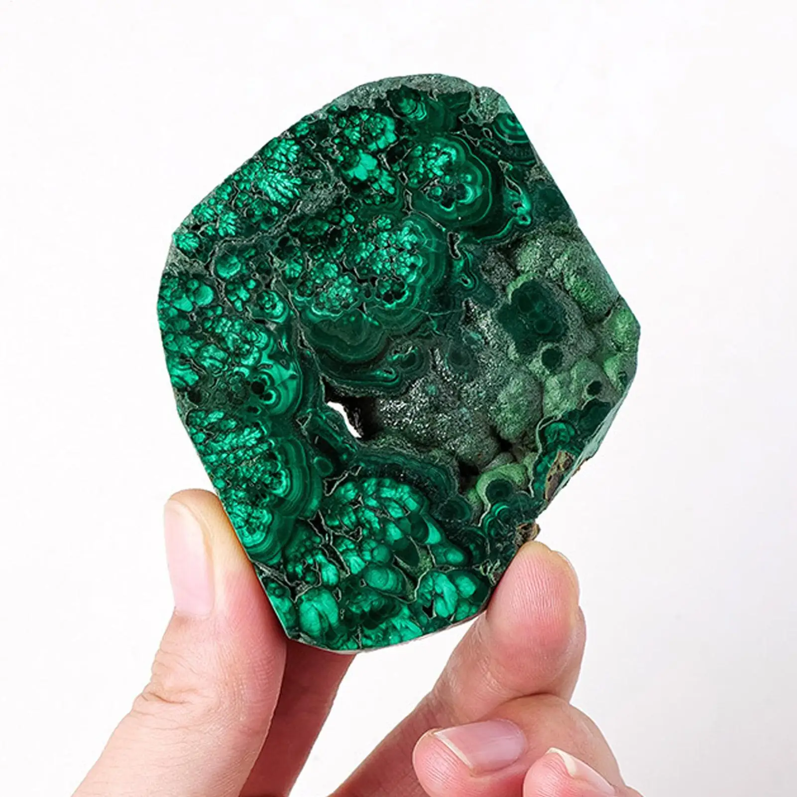 Natural Crystal Green Eyes Malachite Raw Healing Stone Divination Slab Mineral Specimen - Image 6