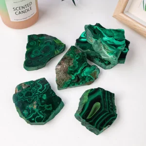 Natural Crystal Green Eyes Malachite Raw Healing Stone Divination Slab Mineral Specimen