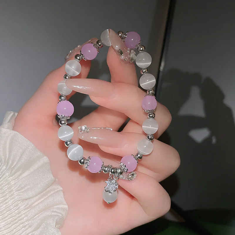 Pink Crystal Natural Stone Bracelet Reiki Energy Strand Bracelets Bangles For Women Prayer Blessing Health Wristband Jewelry - Image 9