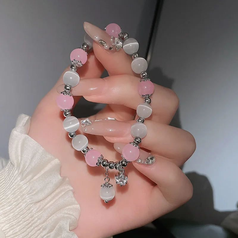 Pink Crystal Natural Stone Bracelet Reiki Energy Strand Bracelets Bangles For Women Prayer Blessing Health Wristband Jewelry - Image 10