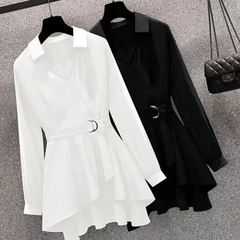 Women's Long Sleeve Shirt Casual Elegant Work Slim Fit