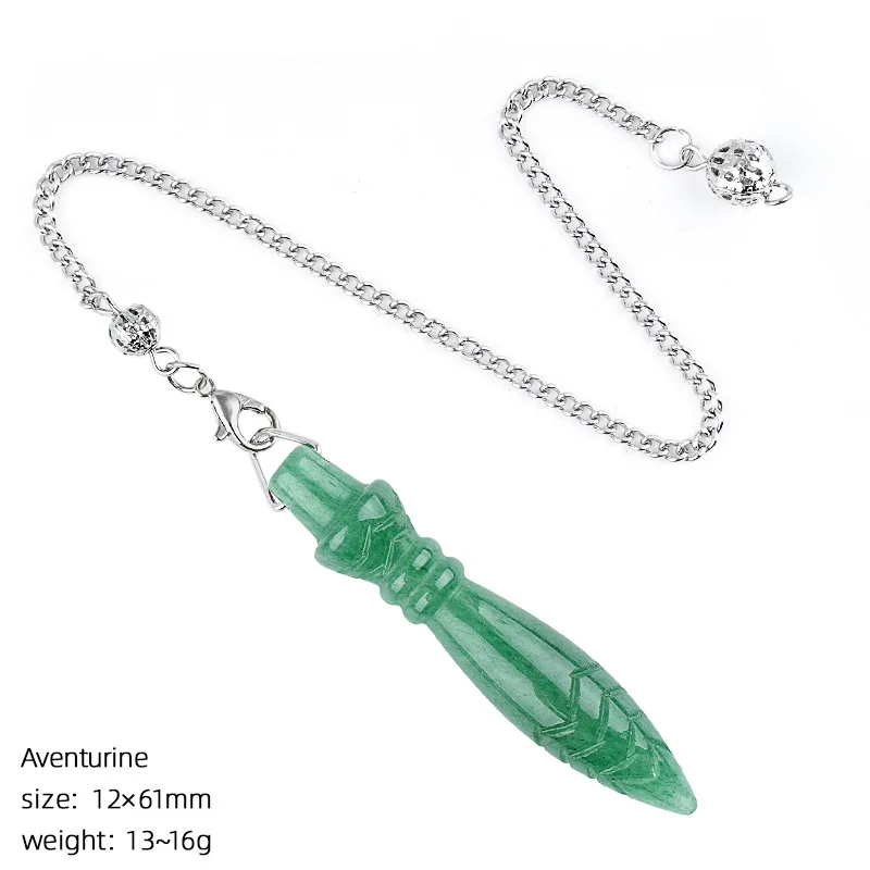 Natural Healing Crystal Quartz Reiki Pendulos 7 Chakra Stone Scepter Pendulum Pendant for Dowsing Amulet Spiritual Divination - Image 9