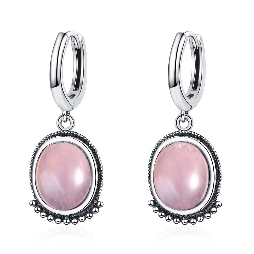 Fine Silver Natural Tiger Eye Earring Elegant Labradorite Moonstone - Image 13