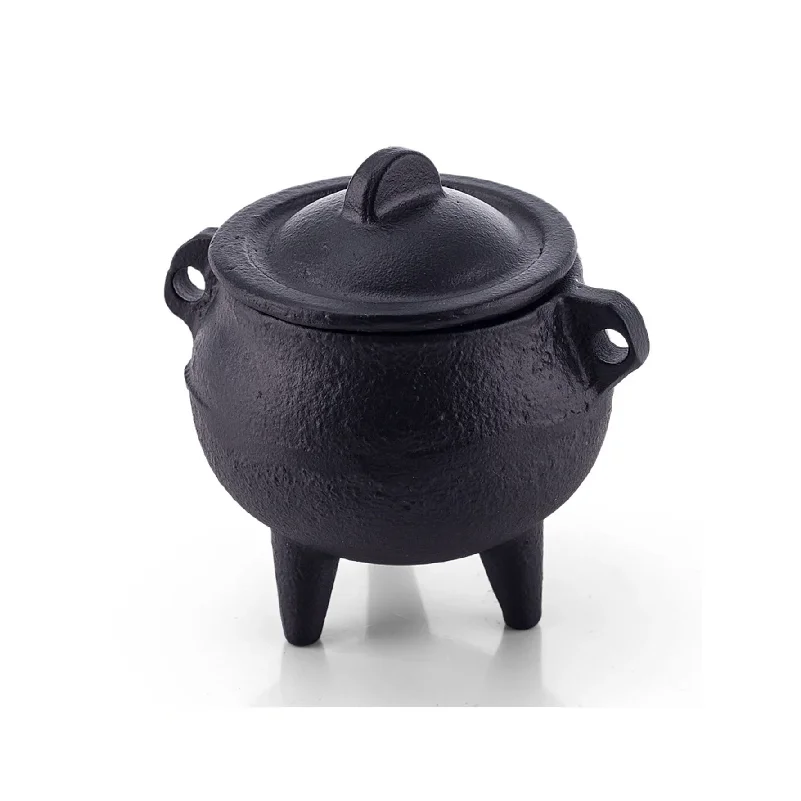 Cast iron incense burner with lid, yoga meditation purification incense burner, desktop decoration ornament, incense holder - Image 3