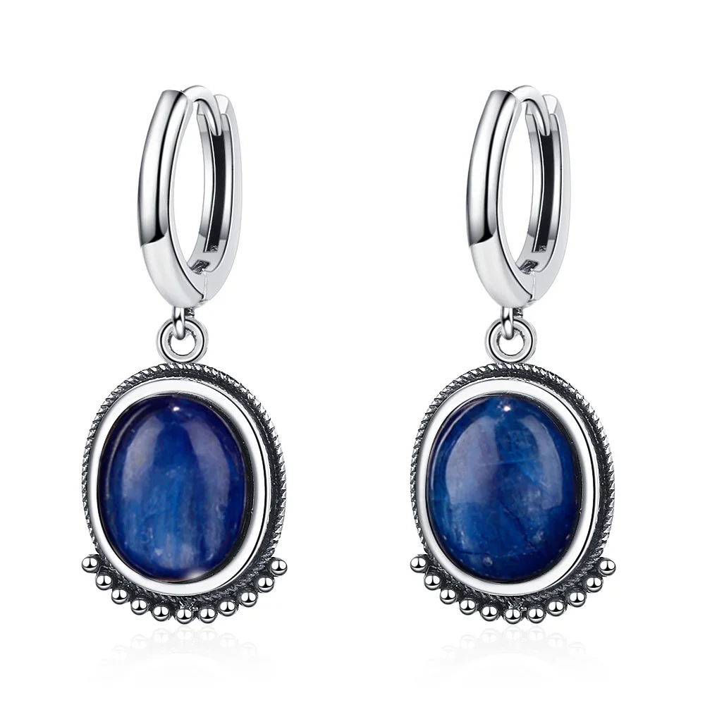 Fine Silver Natural Tiger Eye Earring Elegant Labradorite Moonstone - Image 8