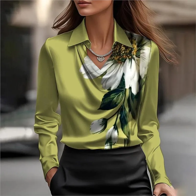 Elegant Women's V-neck Satin - Image 5