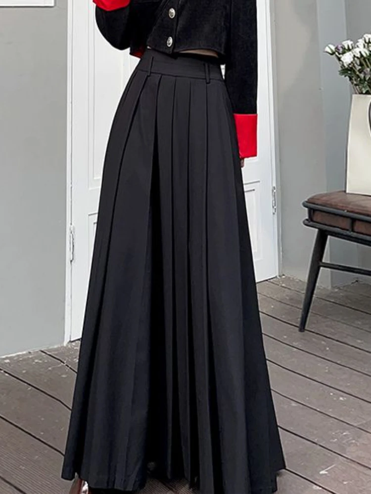 Solid Simple & Classic Graceful Popular Newly Young Stylish long lengh skirt - Image 3