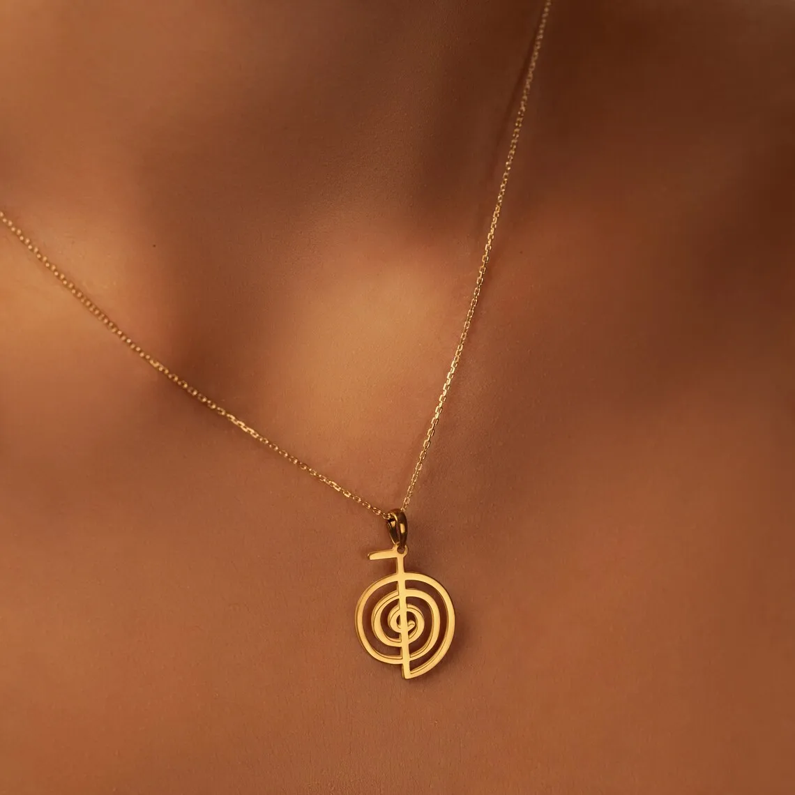 Stainless Steel Cho Ku Rei Pendant Necklace Reiki Protection Healing - Image 4