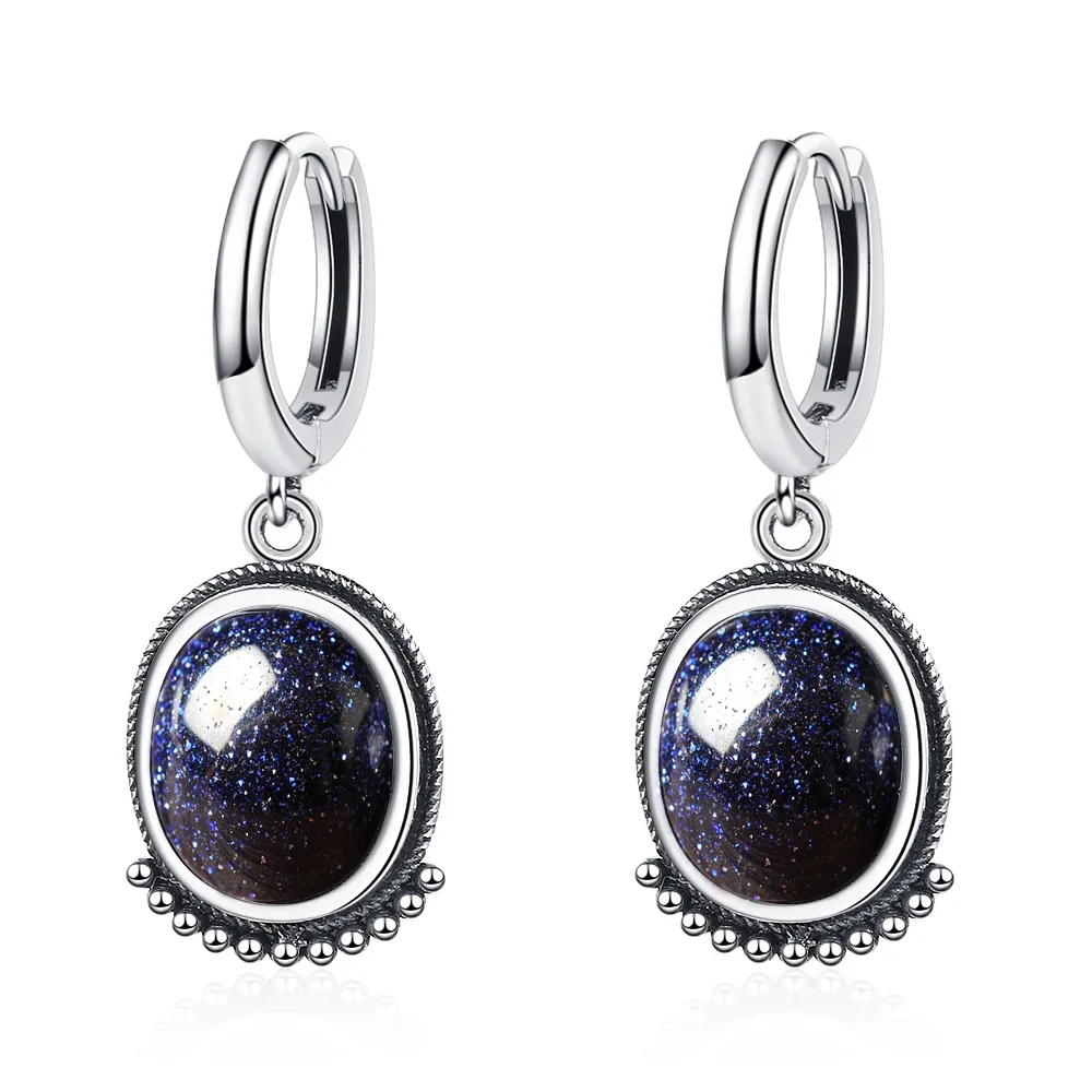 Fine Silver Natural Tiger Eye Earring Elegant Labradorite Moonstone - Image 9