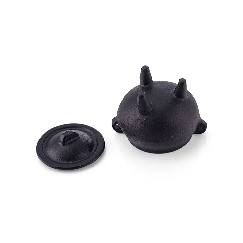 Cast iron incense burner with lid, yoga meditation purification incense burner, desktop decoration ornament, incense holder - Image 6