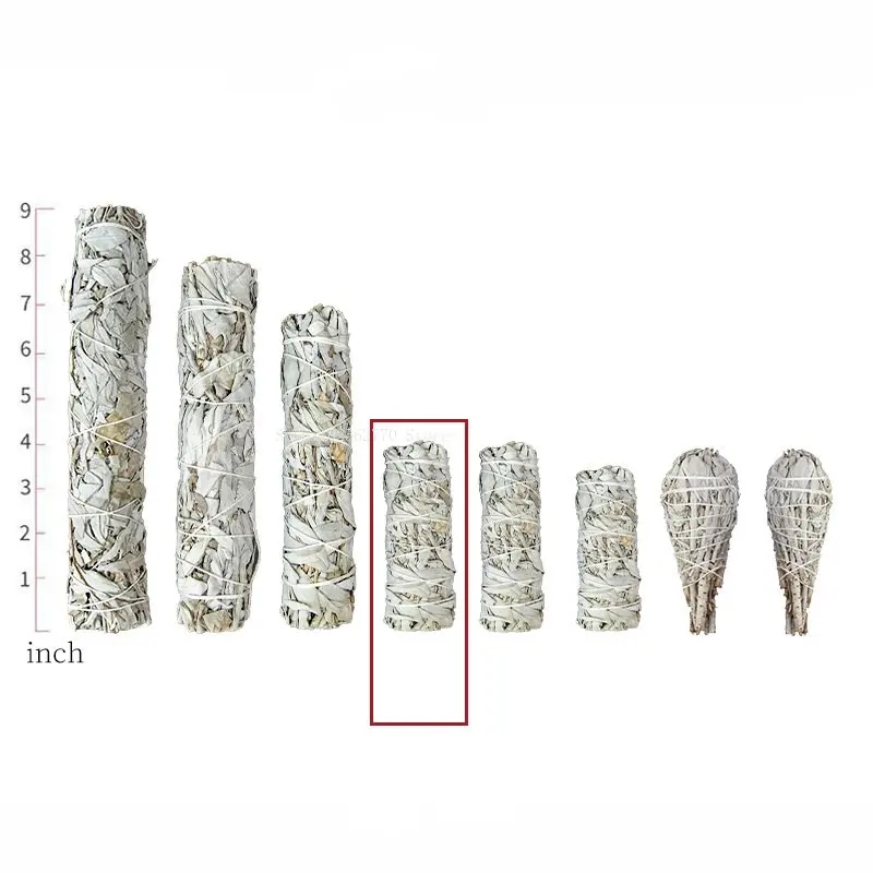 10 Cm White Sage Bundle California Incense Sticks Natural Plant Aromatherapy DIY Burning Aromatherapy Cleaning Soothing Bundle - Image 3