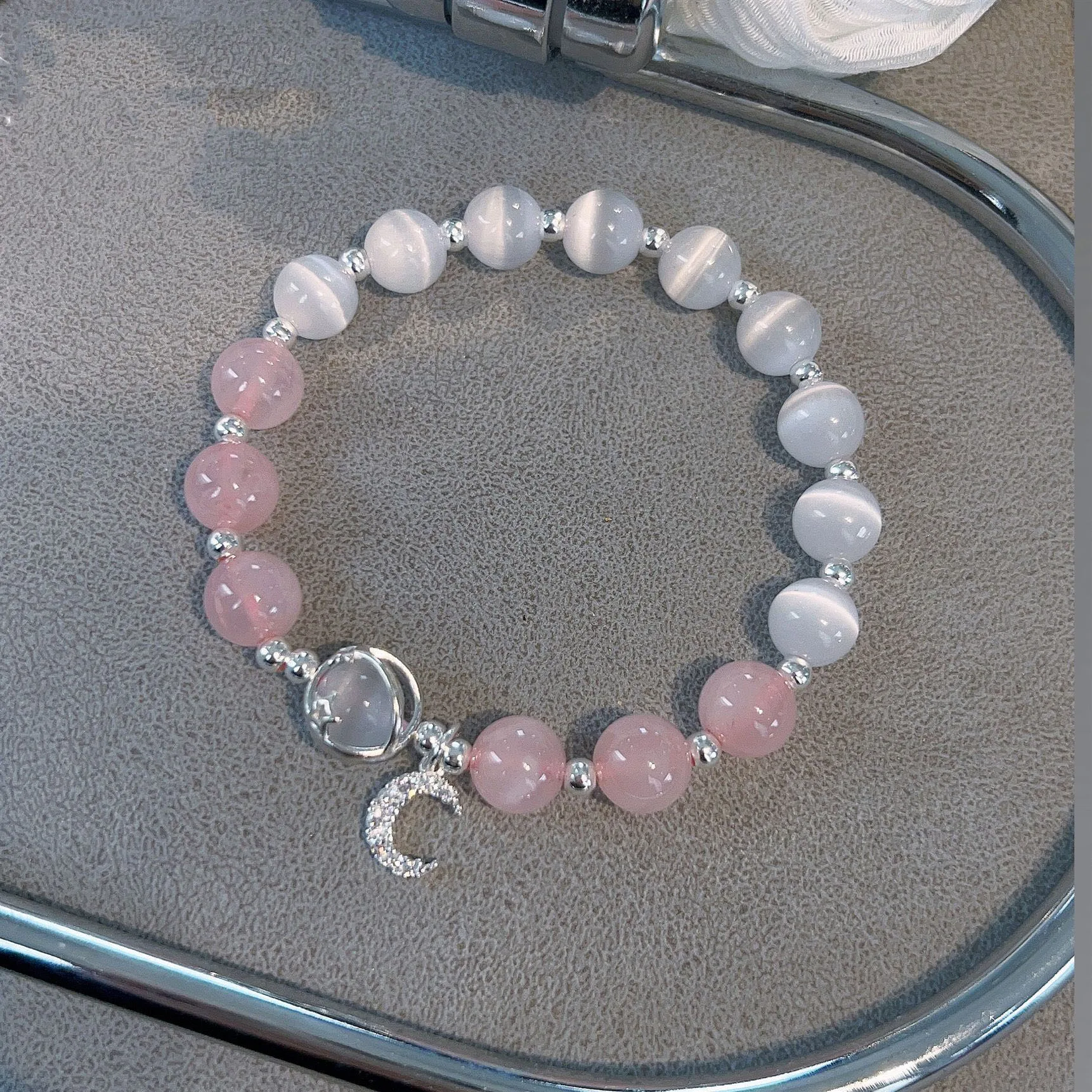 Pink Crystal Natural Stone Bracelet Reiki Energy Strand Bracelets Bangles For Women Prayer Blessing Health Wristband Jewelry - Image 8