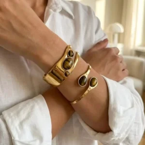 Vintage Gold Color Tiger Eye Bracelet