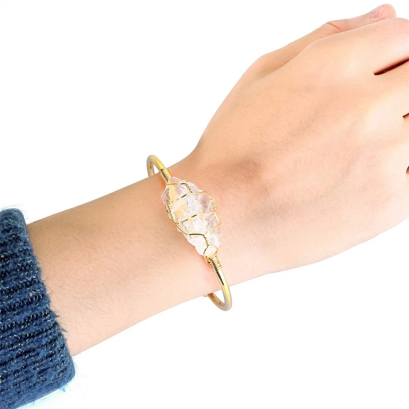 Irregular Citrine Handmade Stone Healing Crystal Bracelet - Image 6