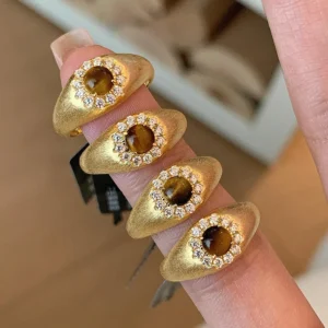 Vintage Tiger Eye Stone Ring
