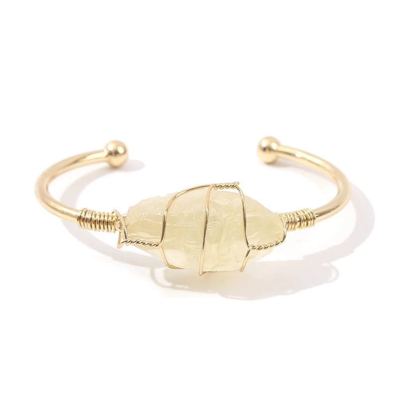 Irregular Citrine Handmade Stone Healing Crystal Bracelet - Image 13