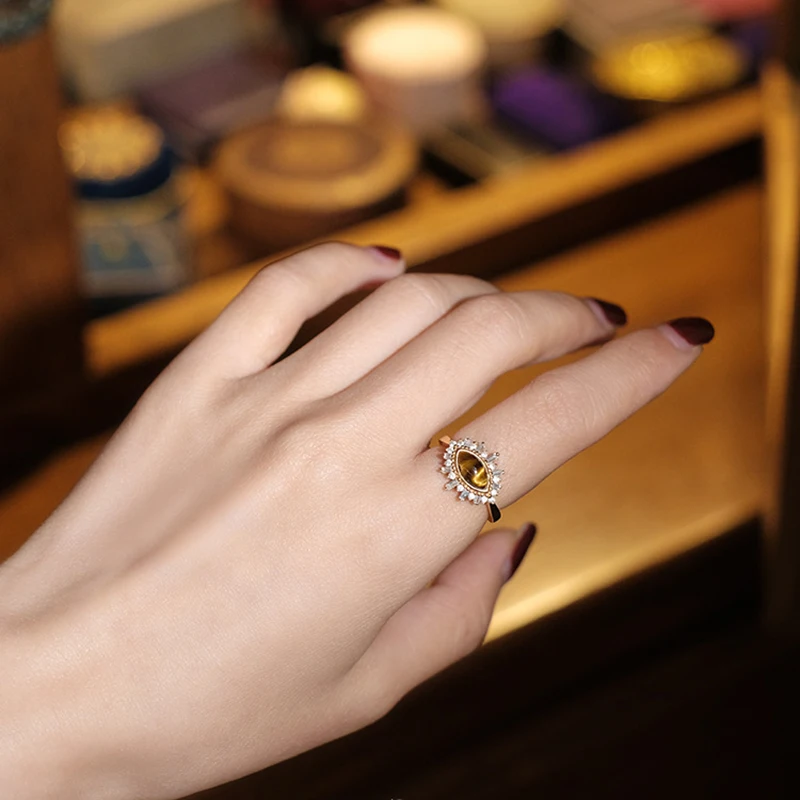 Sterling Silver Tiger Eye Stone Ring - Image 5