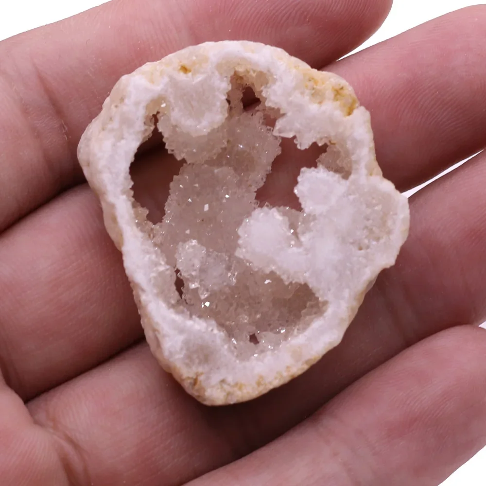 Natural Stone White Agates Slice Quartzs Crystal Cluster Minerals Reiki Healing Crystal Home Decoration Jewelry Making - Image 2