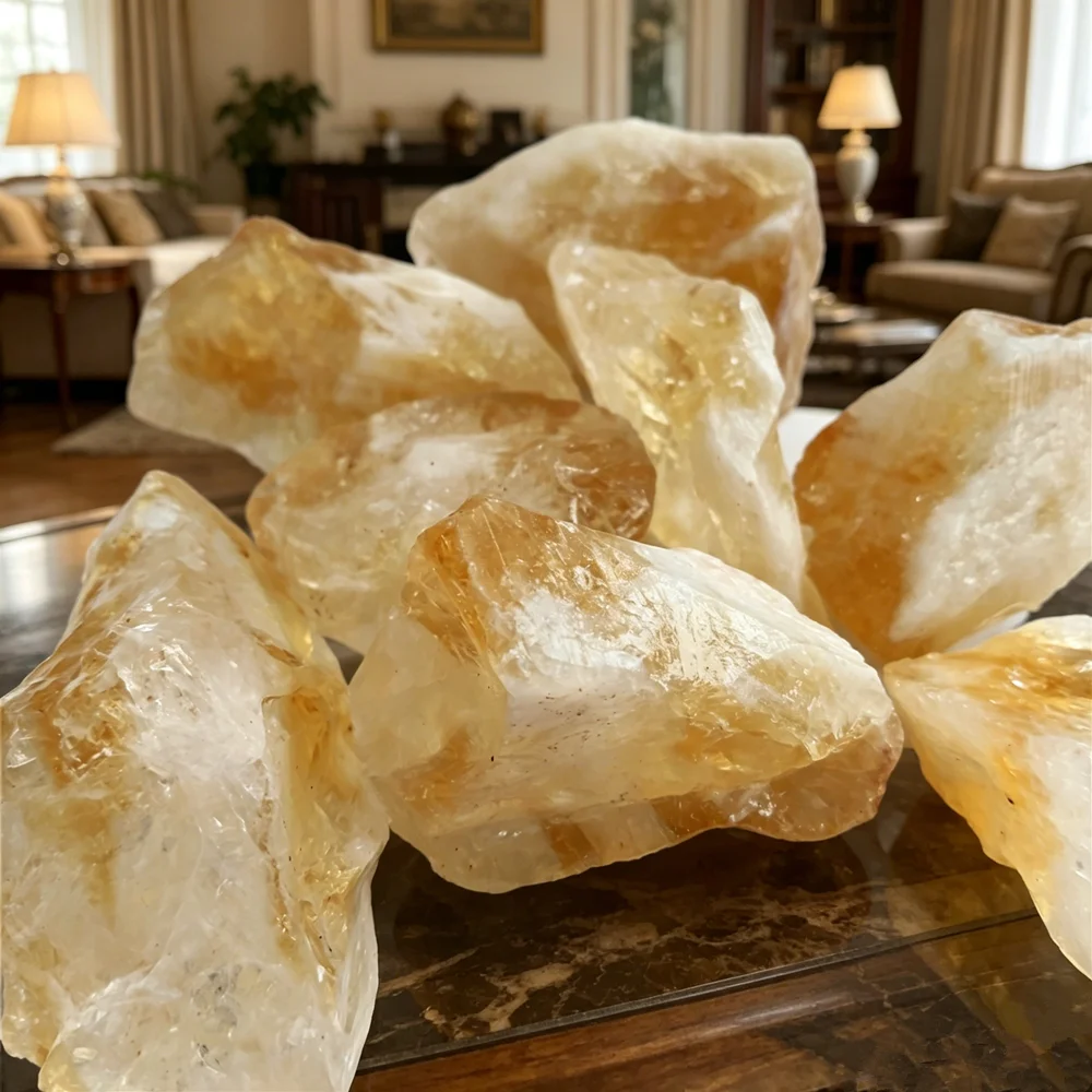 Natural Raw Citrine Healing Crystals for Jewelry Making Stone Mineral Specimen Collection Meditation Home Decoration Stone Gifts