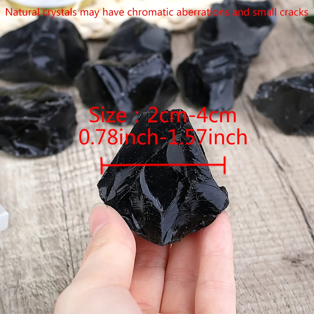 Natural Black Obsidian Raw Stone for Protection Healing Energy Fish Tank Decor and Bulk Home Decoration Ornament - Image 2