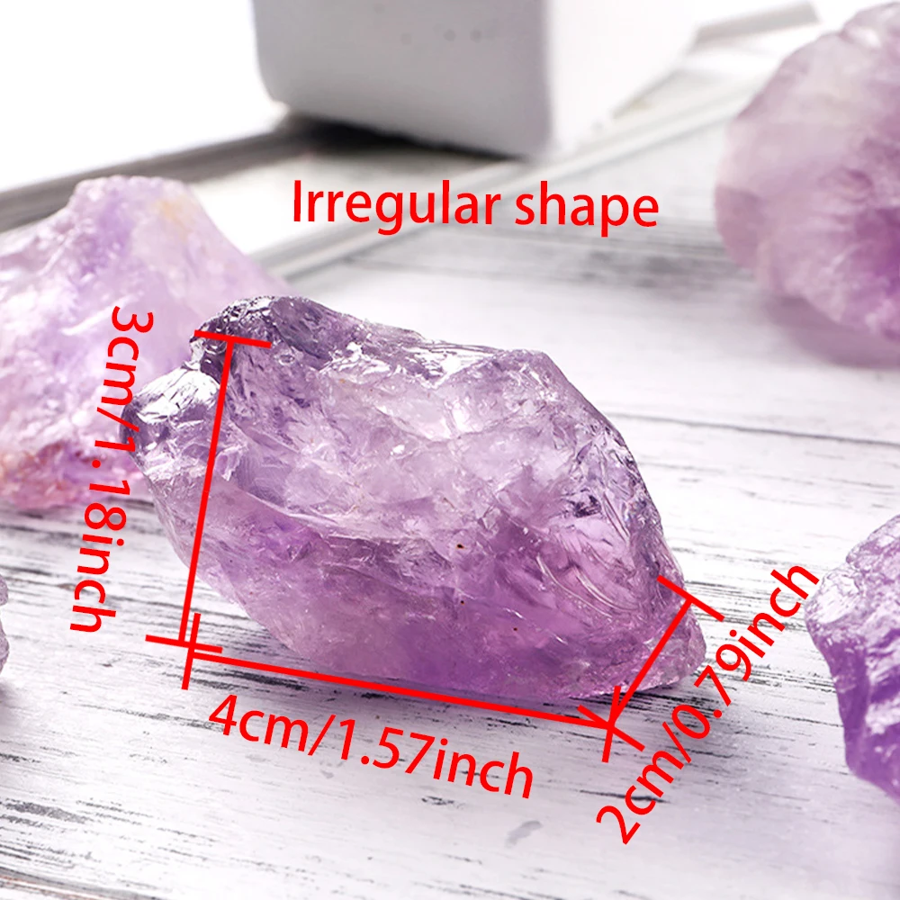 Natural Light Amethyst Crystal Minerals Landscape Rock Specimen Mineral Decorative Bulk Irregular Shape Raw Stone Home Decor - Image 2