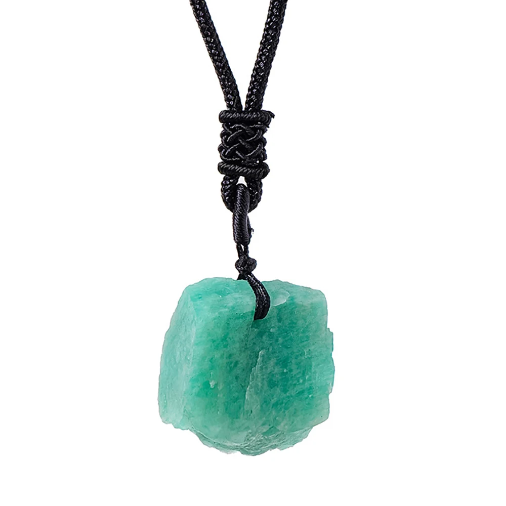 Natural Crystal Pendant Necklace for Protection Reiki Healing Quartz Stone Amulet with Rope Chain Spiritual Jewelry Gift for men - Image 13