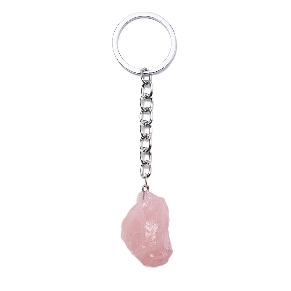 1-2cm Natural Raw Ore Keychain Gem Quartz Fluorite Citrine Amethyst Irregular Stone Pendants Charms Jewelry Making Accessorie - Image 6