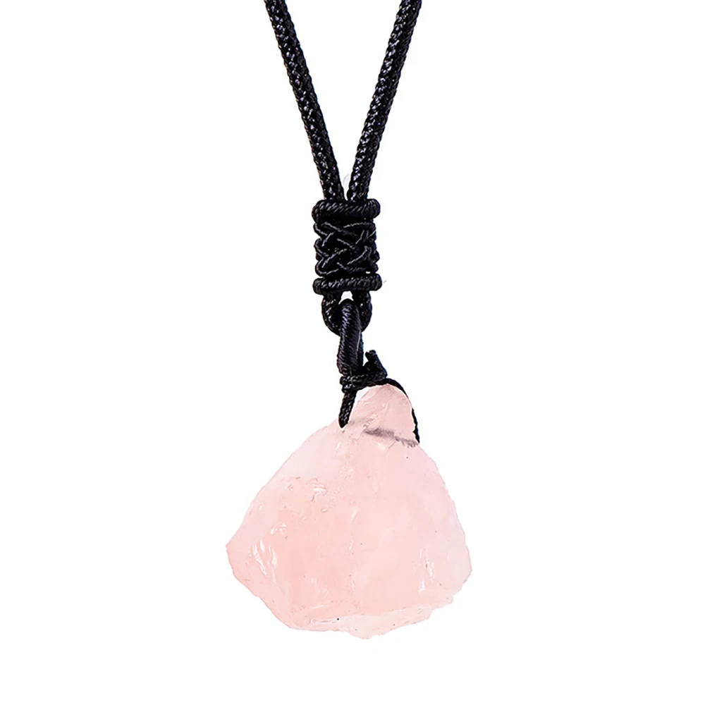Natural Crystal Pendant Necklace for Protection Reiki Healing Quartz Stone Amulet with Rope Chain Spiritual Jewelry Gift for men - Image 8