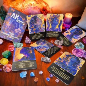 Akashic Oracle Cards, 75 Energy Healing Oracle Cards for Beginners, Advanced Readers, Reveal Soul Purpose, Card Games